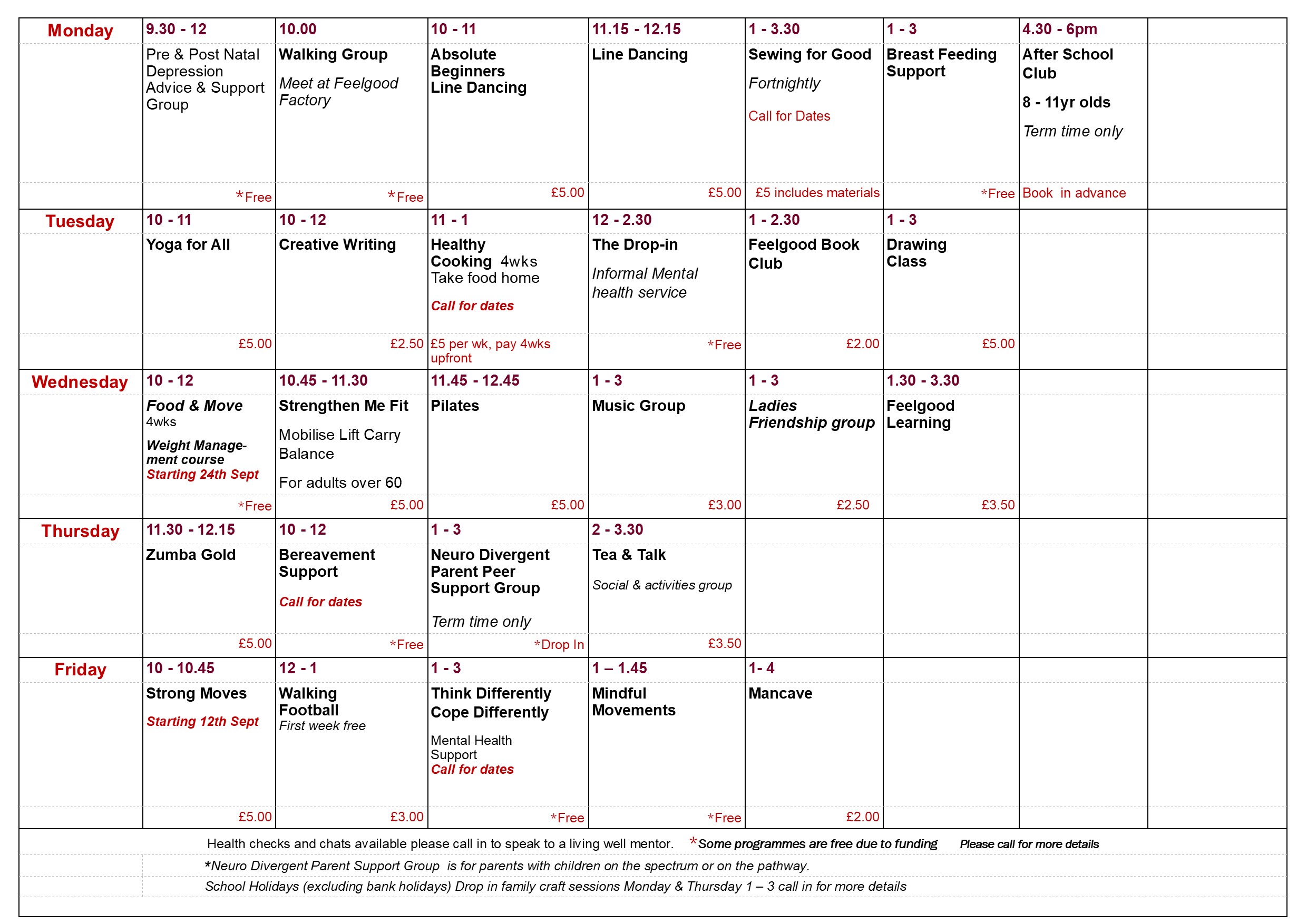 Time Table July to Sept 25 website